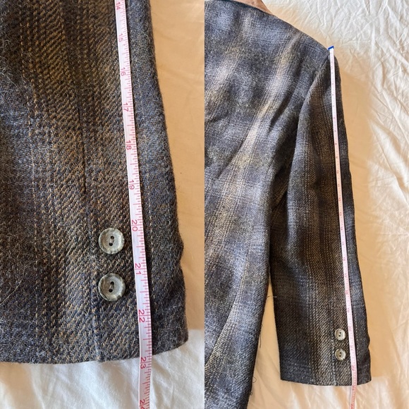 Vintage 90s Daniel Hechter Wool Blazer with Suede Collar 8 - Picture 15 of 16